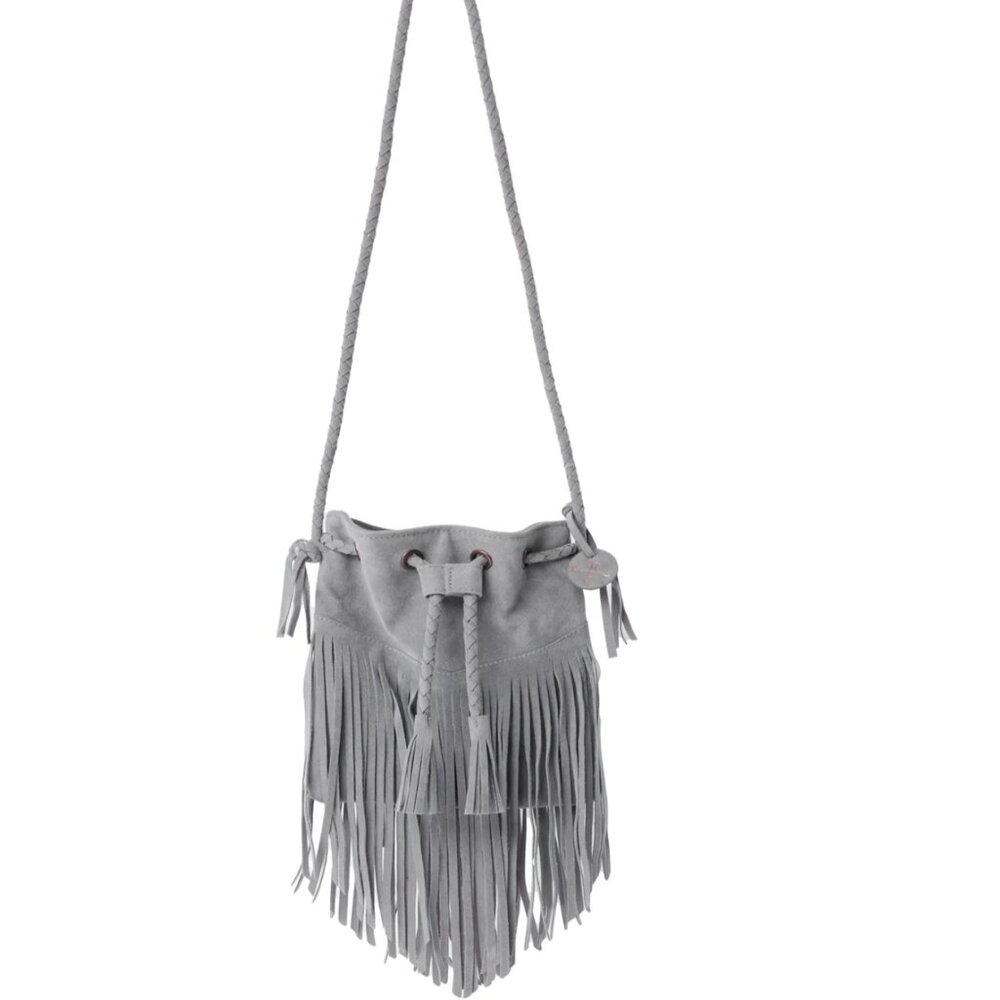 Fringe Crossbody Purse Dusty Blue | Rylee + Cru